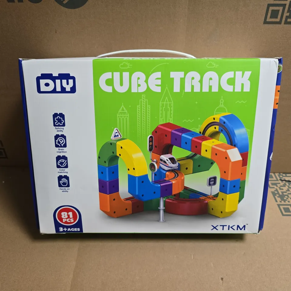 CUBE TRACK DIY BUILDING TOY – 81-PIECE BOXED SET (3+ AGES)
