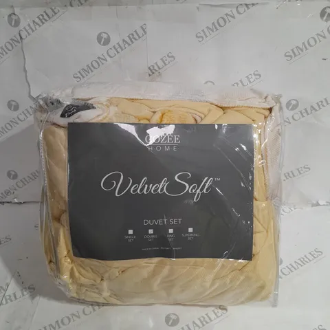 COZEE HOME VELVET SOFT DUVET SET - DOUBLE