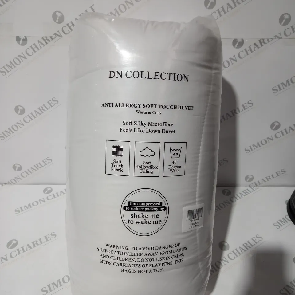 DN COLLECTION ANTI ALLERGY SOFT TOUCH DUVET 15 TOG - KING SIZE