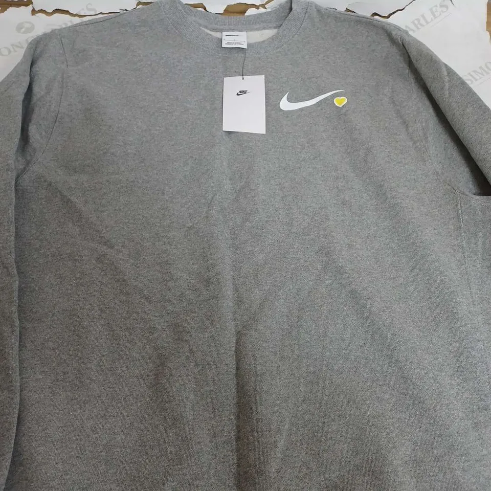 NIKE LIGHT GREY SWEATSHIRT - LARGE