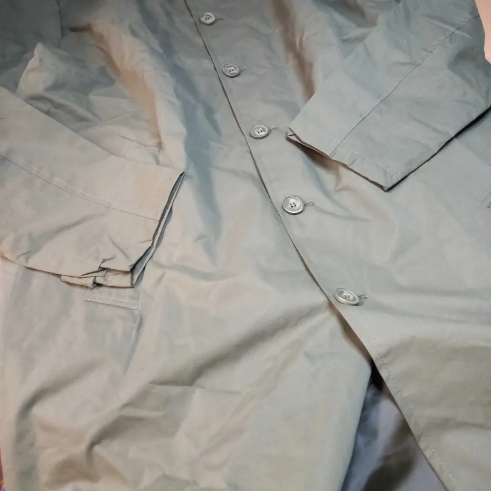 BOOHOO MAN KHAKI SINGLE BREASTED MAC