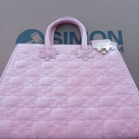 FIVE DANIEL DIYEPRIYE PINK QUILTED HANDBAG WITH TOP HANDLES 