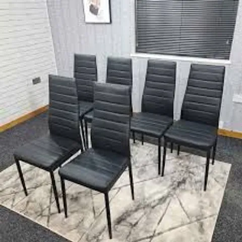 BOXED KOSY KOALA 6 BLACK METAL CHAIRS