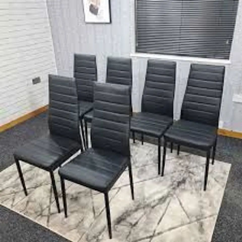 BOXED KOSY KOALA 6 BLACK METAL CHAIRS