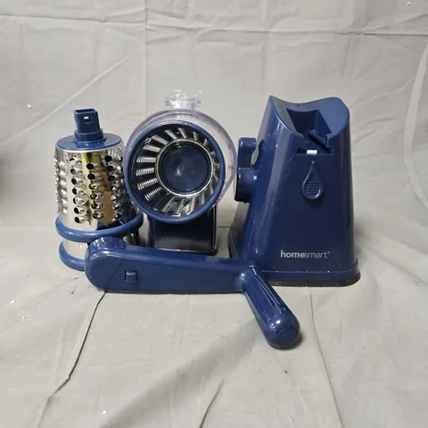 HOMESMART 3-IN-1 ROTARY SLICER & GRATER – BLUE