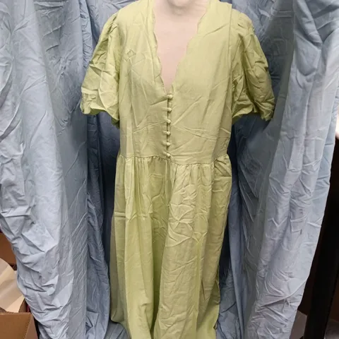 NOBODYS CHILD SS BESS MIDI DRESS IN GREEN - UK 18