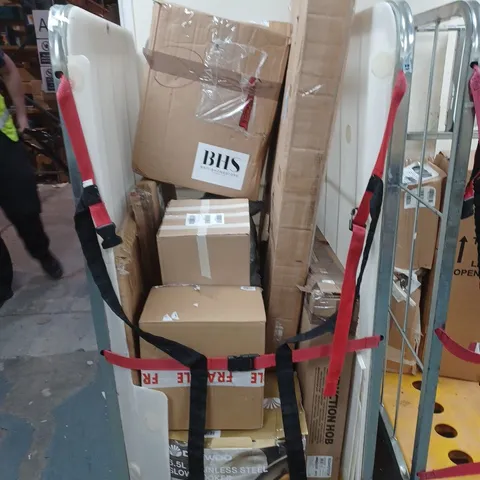CAGE OF APPROXIMATELY 10 ASSORTED BROKEN ITEMS TO INCLUDE - MIRRORS, PICTURE FRAME AND KITCHEN APPLIANCES ETC. COLLECTION ONLY