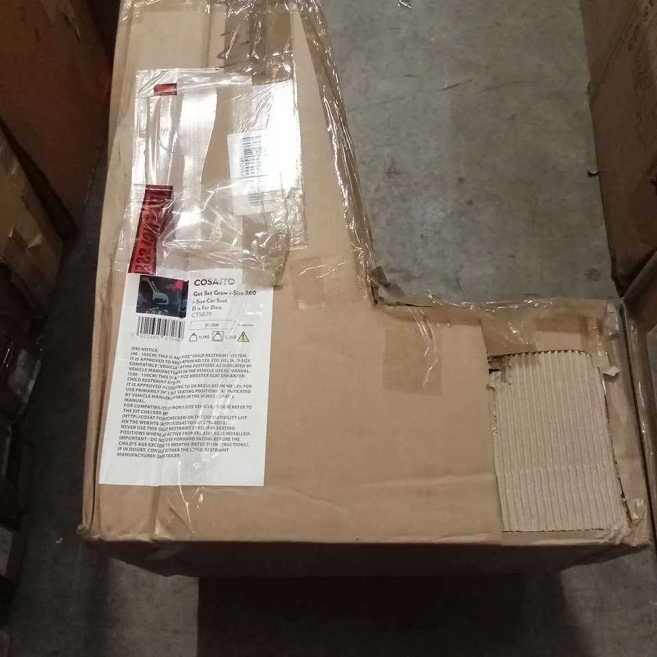 BOXED COSATTO GET SET GROW I-SIZE 360 CAR SEAT - DINO