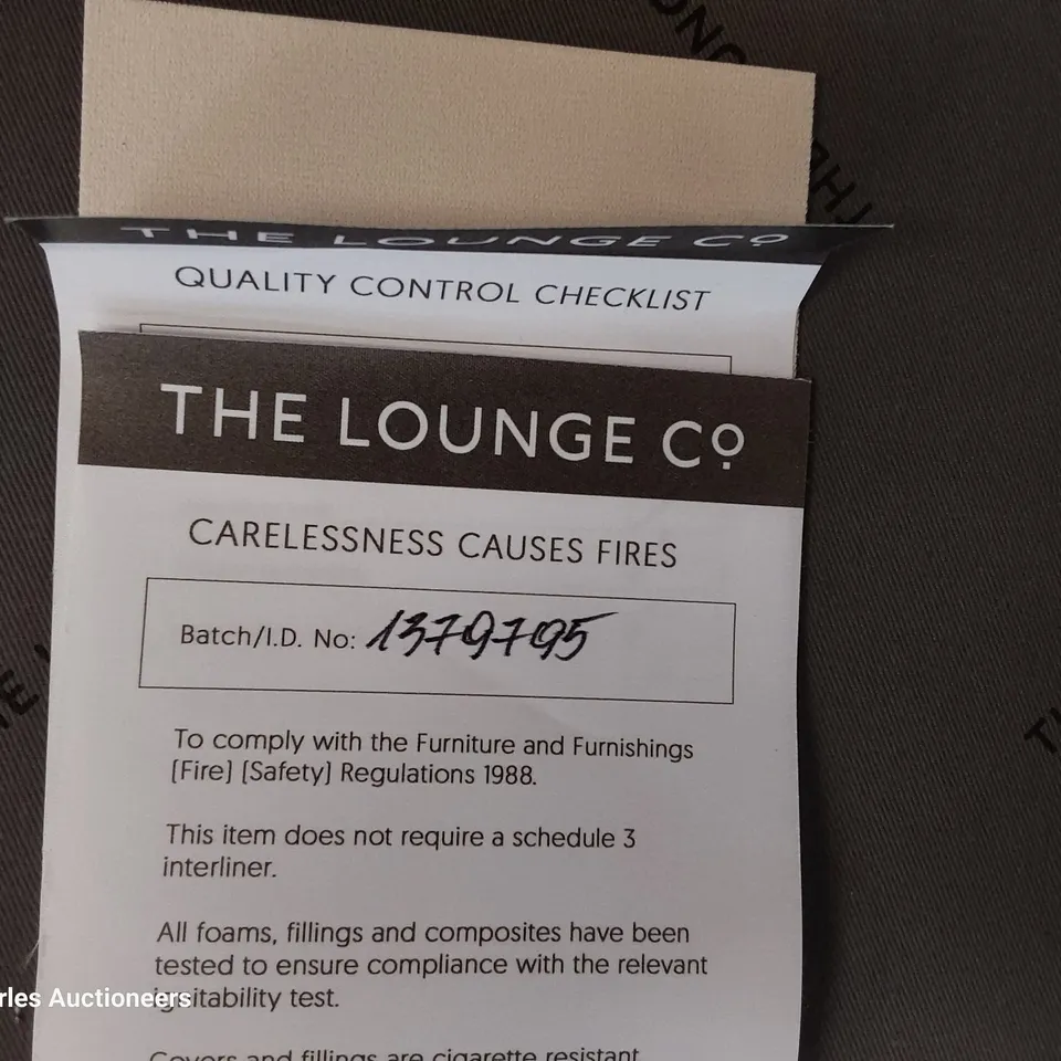 QUALITY BRITISH DESIGNER LOUNGE Co. ZOE CHAISE SOFA NATURAL FABRIC 