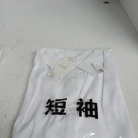 QIAO JING LI WHITE SHIRT – SHORT SLEEVE, 5XL