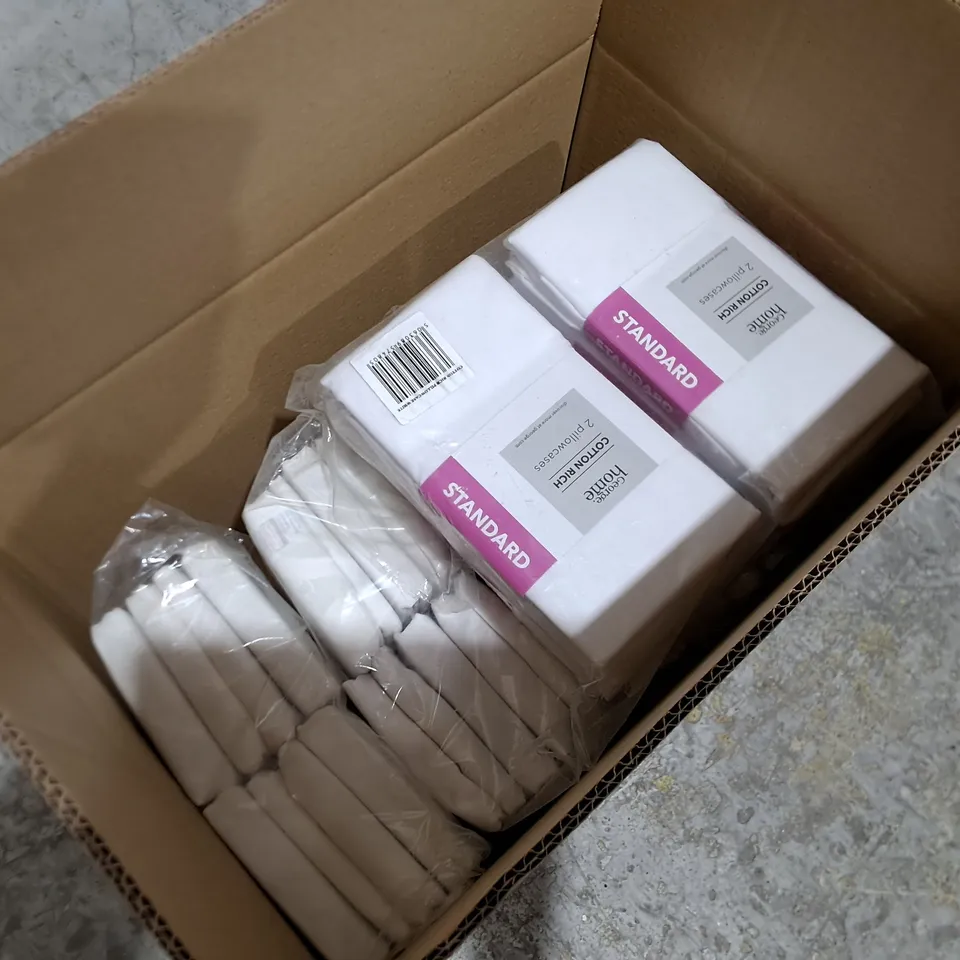 LOT OF 36 BRAND NEW COTTON RICH WHITE PILLOWCASE PAIRS