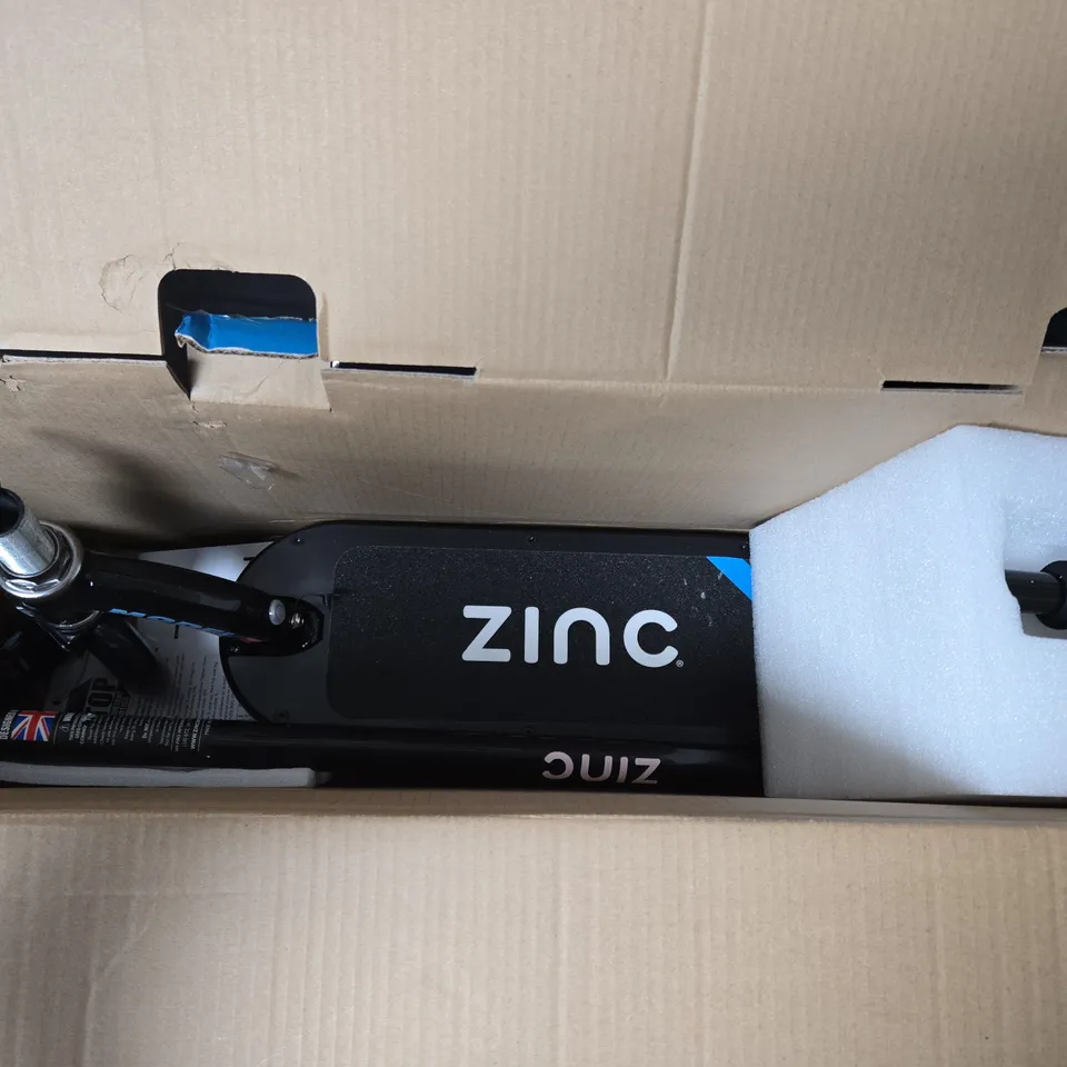 BOXED ZINC MODEL Z KIDS ELECTRIC SCOOTER - BLACK 