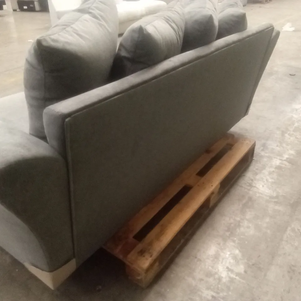 DURY FABRIC 3 SEATER SCATTER BACK SOFA - DARK GREY RRP £499