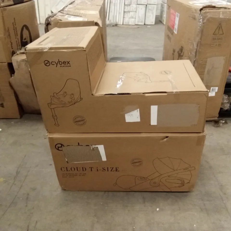 BOXED CYBEX I-SIZE T-BASE AND CAR SEAT (2 BOXES)
