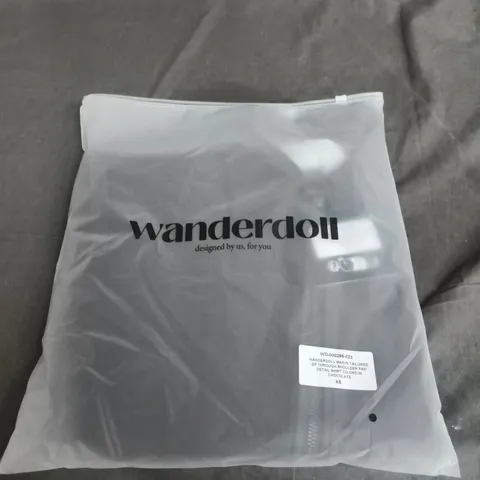 WANDERDOLL MAEVE TAILORED ZIP-THROUGH SHIRT CO-ORD IN CHOCOLATE – XS