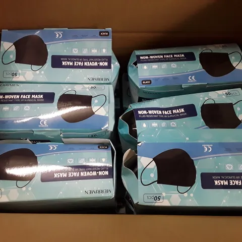 LOT OF 18 50-PACKS OF NON-WOVEN FACE MASKS