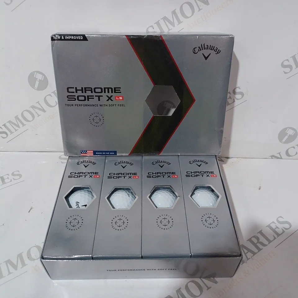 BOXED CALLAWAY CHROME SOFT X LS TOUR PERFORMANCE GOLF BALLS