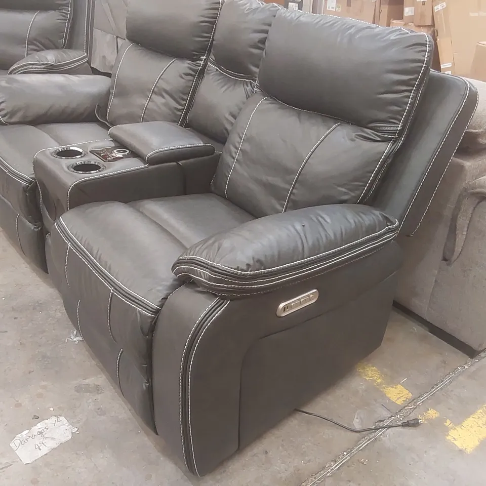 VINSON ELECTRIC RECLINER 2 SEATER SOFA AIR LEATHER WITH SPEAKERS & USB-C CHARGING