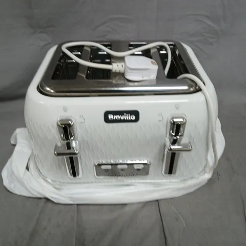 BREVILLE CURVE COLLECTION 4 SLICE TOASTER IN WHITE GLOSS