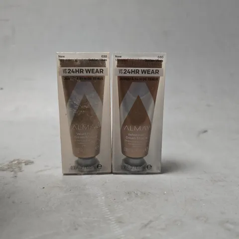 BOX OF APPROXIMATELY 22 ALMAY VELVET FOIL CREAM SHADOW 030 GOLDEN VIBES 