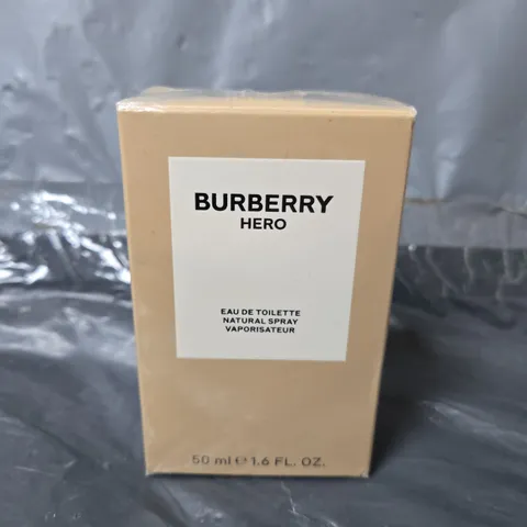 BOXED AND SEALED BURBERRY HERO EAU DE TOILETTE (50ML)