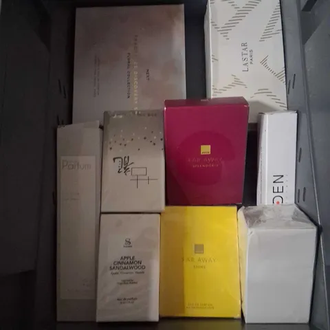 APPROXIMATELY 10 ASSORTED BOXED FRAGRANCES TO INCLUDE; AVON, LA STAR AND TRY SCENT