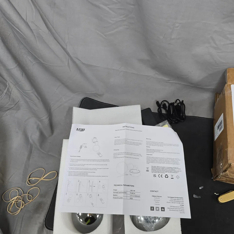 S-FIX DUAL GLOBE PENDANT LIGHT KIT WITH MOUNTING HARDWARE 