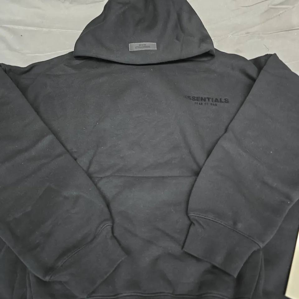 ESSENTIALS FEAR OF GOD HOODIE – BLACK - SIZE M