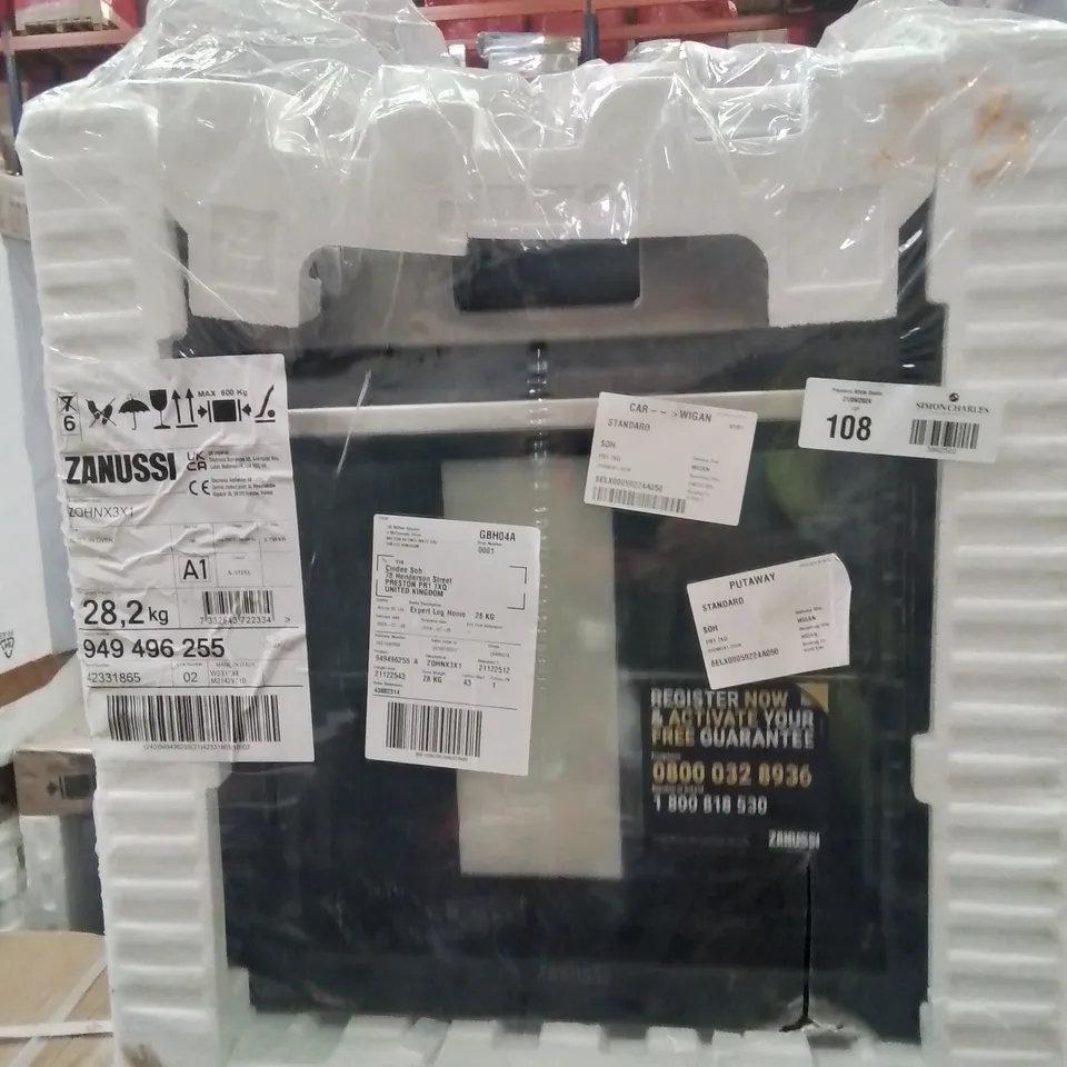 ZANUSSI SERIES 20 FANCOOK INTEGRATED SINGLE ELECTRIC OVEN Model ZOHNX3X1