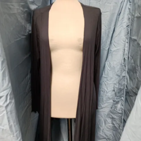 KETTLEWELL OPEN-FRONT KNIT CARDIGAN – CHARCOAL, UK XL (LL/XL)