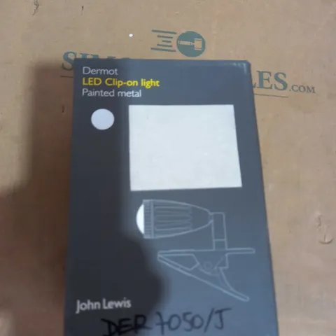 JOHN LEWIS DERMOT LED CLIP-ON LIGHT PAINTED METAL