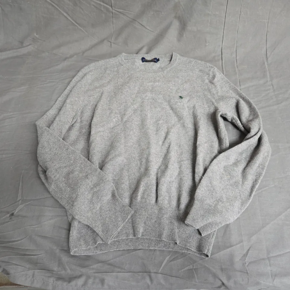 POLO RALPH LAUREN GREY SWEATER - SMALL 