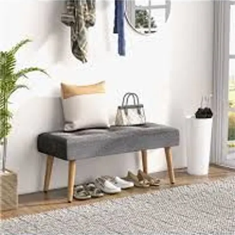 BOXED SHOE BENCH - GREY