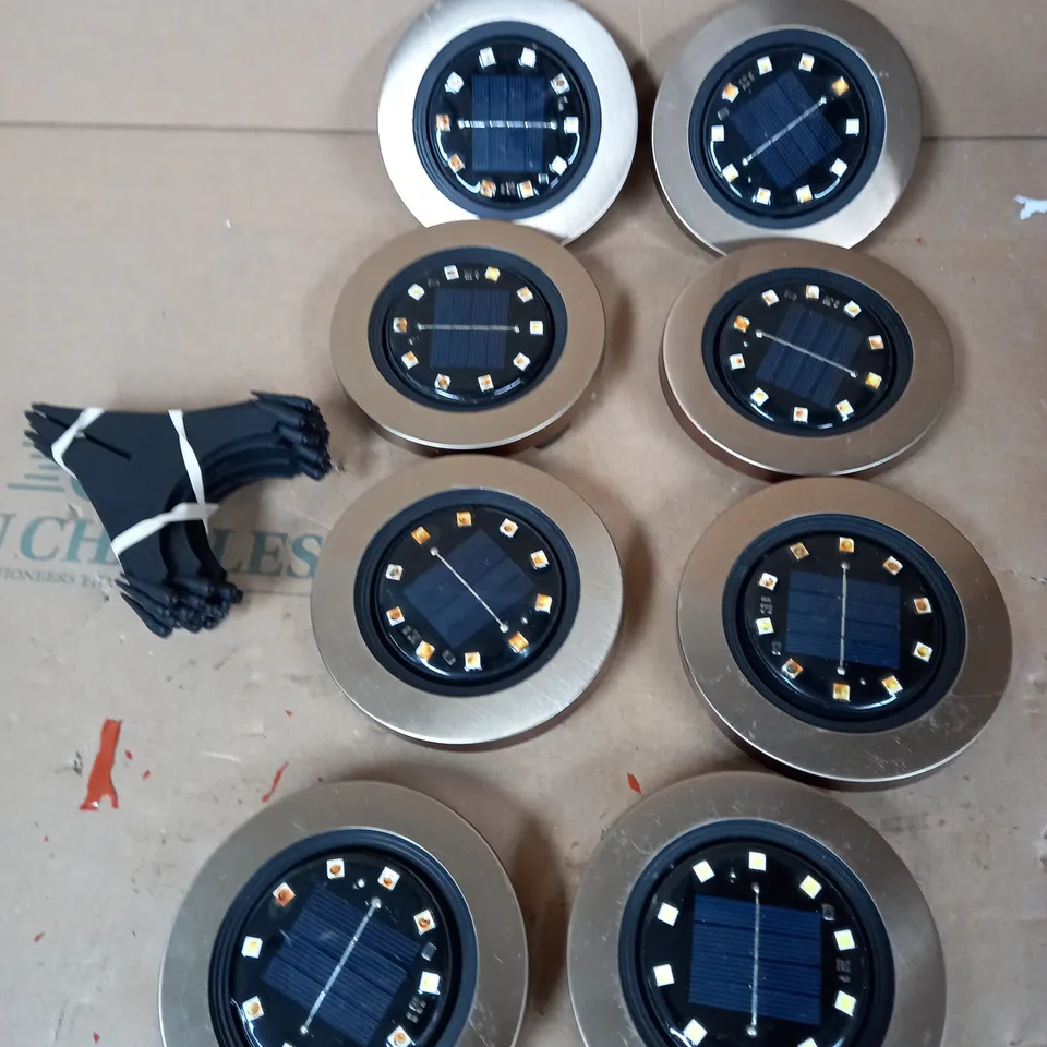 BELL & HOWELL SET OF SUPERBRIGHT SWIVEL SOLAR DISK LIGHTS