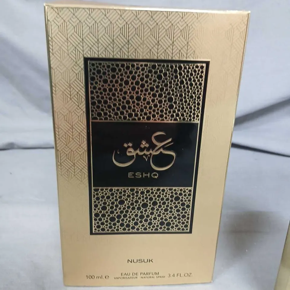 SIX BOXED NUSUK ESHQ EAU DE PARFUM 100 ML – GOLD BOTTLE WITH BOX