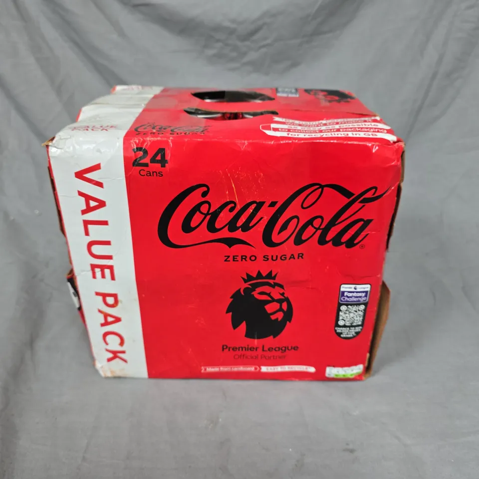 24 CAN PACK OF COCA COLA ZERO SUGAR