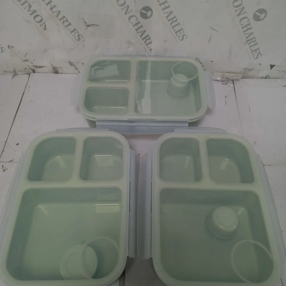 LOCK & LOCK SET OF 3 BENTO LUNCH BOXES