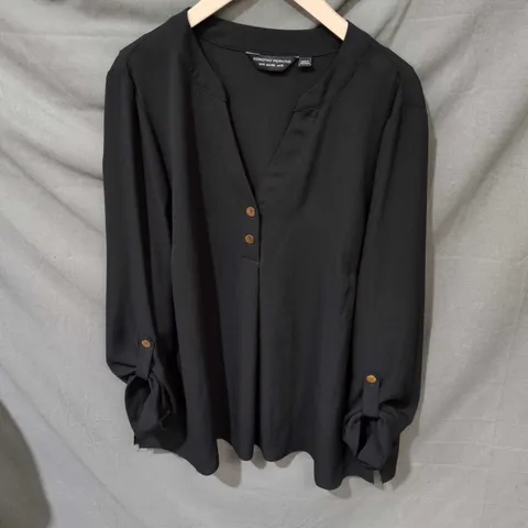 DOROTHY PERKINS BLACK BLOUSE – WOMEN'S TOP, UK 18 (US 14, EU 46)