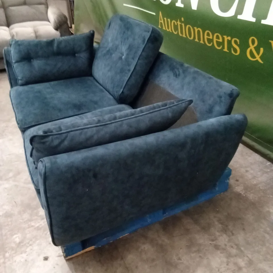 PAULO FABRIC 2 SEATER SOFA - NAVY