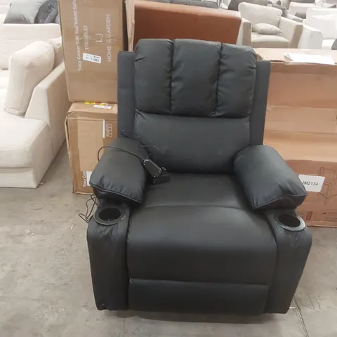 QUALITY DESIGNER FAUX LEATHER ELECTRIC RECLINING ARMCHAIR CHAIR