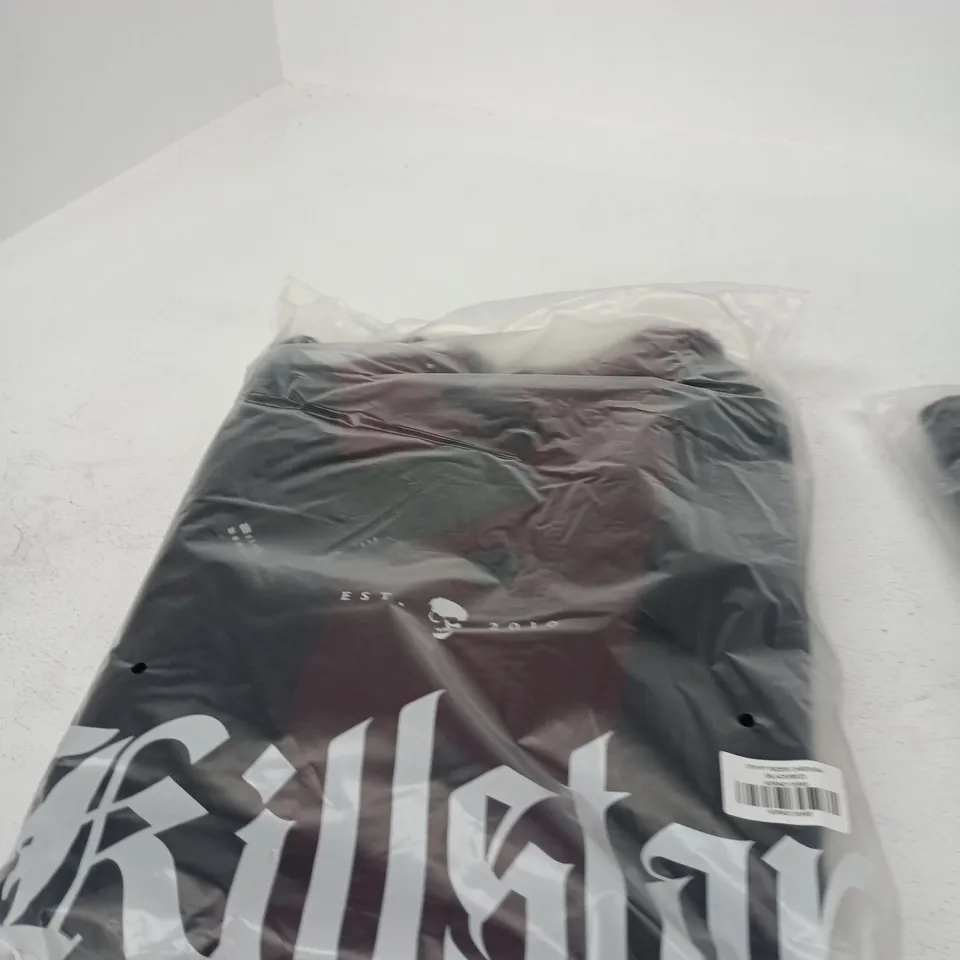 BOX OF APPROXIMATELY 20 BRAND NEW ASSORTED KILLSTAR CLOTHING ITEMS INCLUDING HEADSTONE KNIT CARDIGAN AND CRYPT RIDER CARDIGAN 