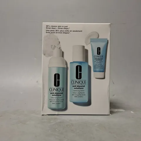 SEALED CLINIQUE SKIN SCHOOL SUPPLIES: ANTI-BLEMISH BASICS SET