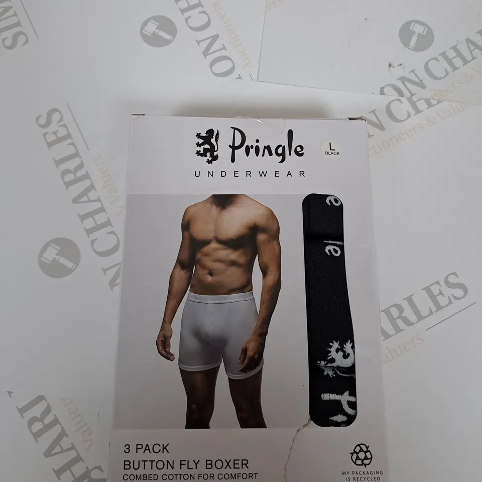 BOXED PRINGLE UNDERWEA 3 PACK SIZE L