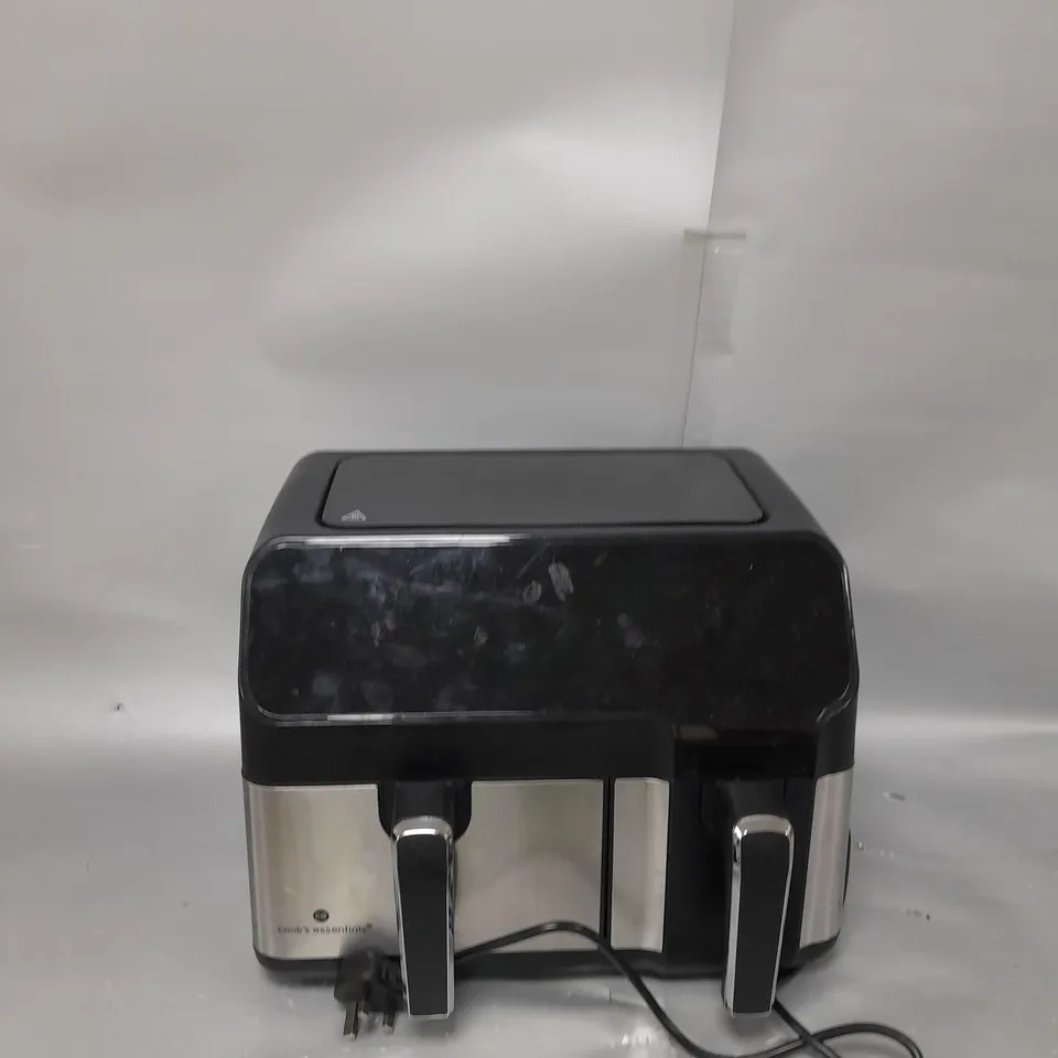 BOXED COOK'S ESSENTIALS 7.7L DUAL AIR FRYER IN BLACK