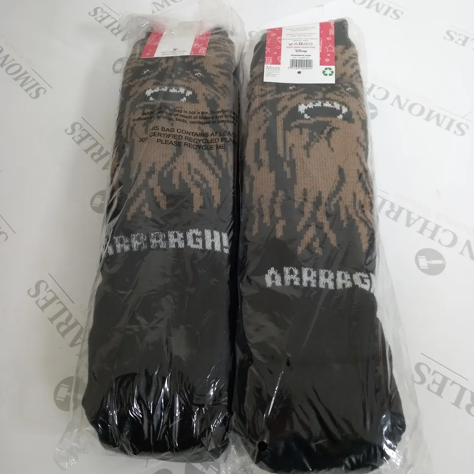 STAR WARS 2 PK SLIPPER SOCKS SIZE ADULT 6-11