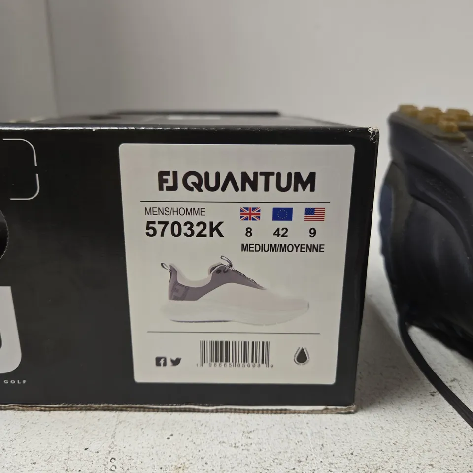 FOOTJOY QUANTUM GOLF SHOES – MEN'S, UK 8 (EU 42) – BLACK
