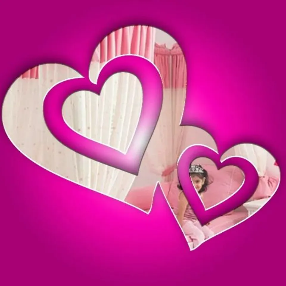 BOXED HEARTS ENTWINED MIRROR SET SIZE: 60 X 45CM