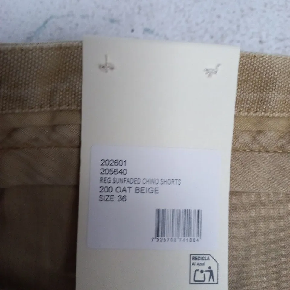 GANT REGULAR FIT CHINO SHORTS – BEIGE, UK 36 (W36)