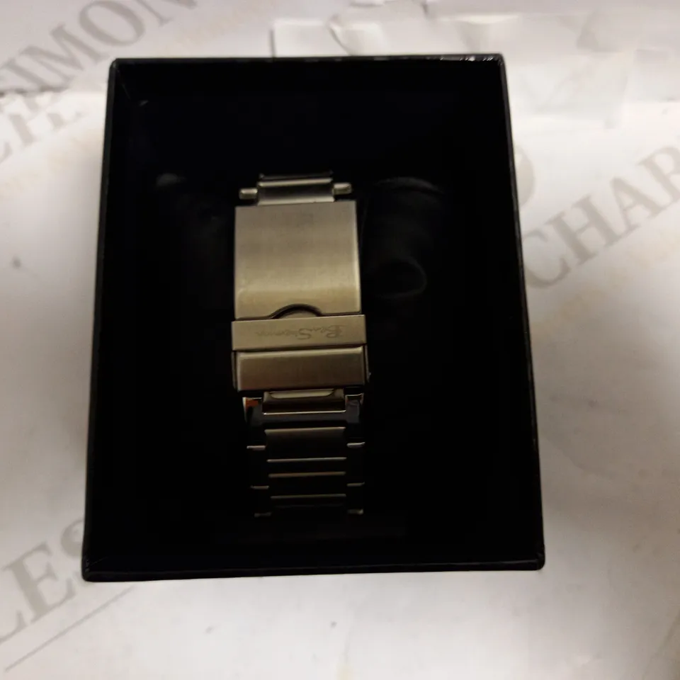 BOXED BEN SHERMAN SILVER EFFECT WRIST WATCH 