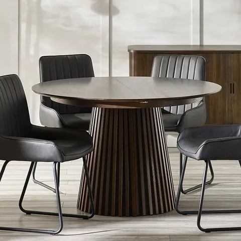 BOXED JULIAN BOWEN ARYA EXTENDING DINING TABLE - COCOA BROWN OAK (2 BOXES)